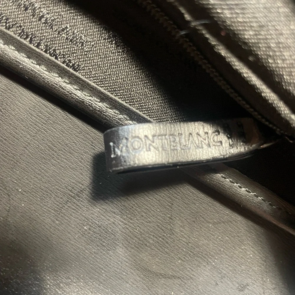 MONTBLANC leather crossbody bag made in italy